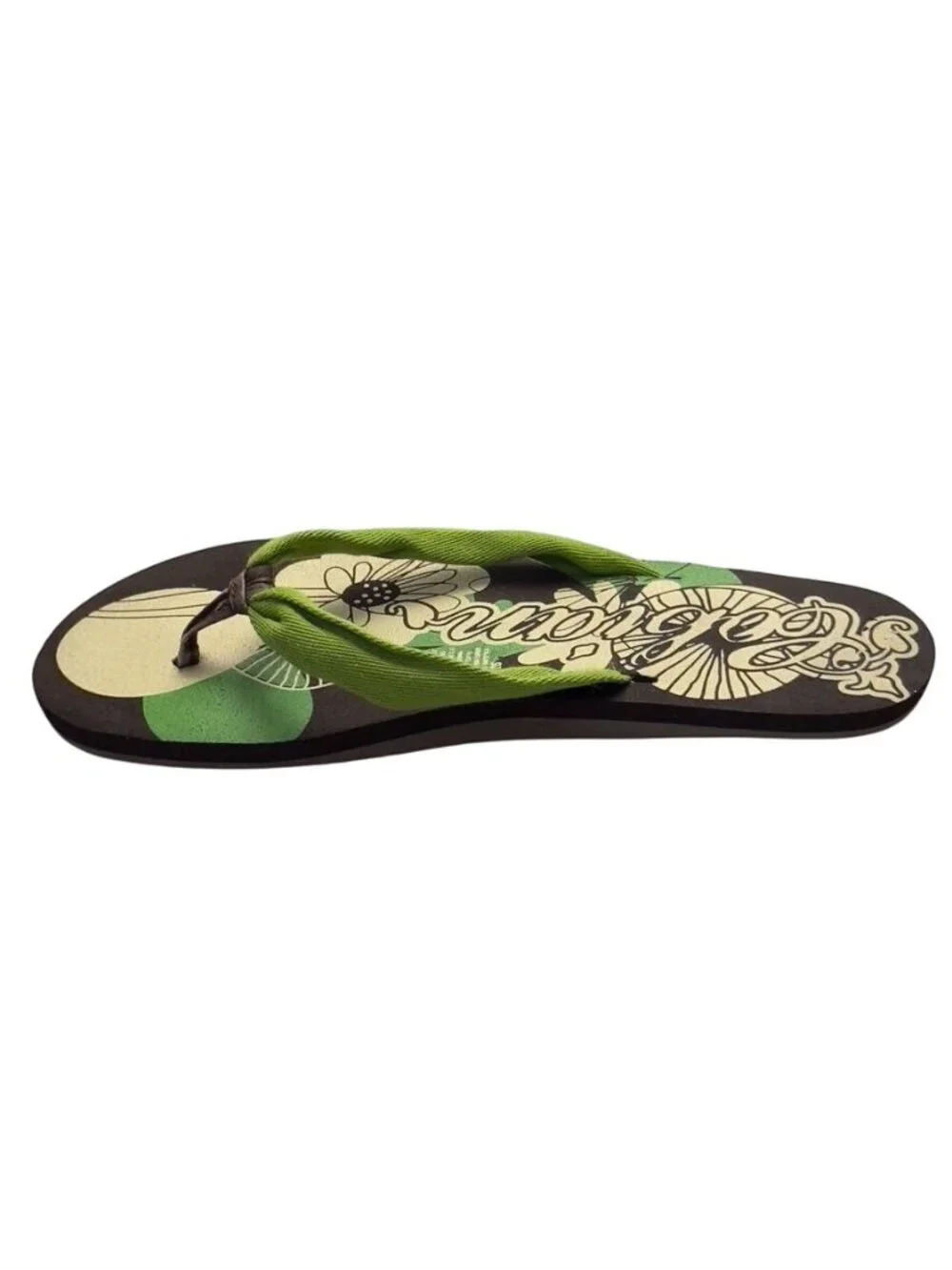 Women's Shoes COBIAN Flat Rubber Thongs Hawaiian Motif  Size 9 Hawaiian leisure